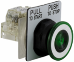Harmony 9001SK Green Mushroom Push-Button 41mm, 30mm, IP66, 2 Positions
