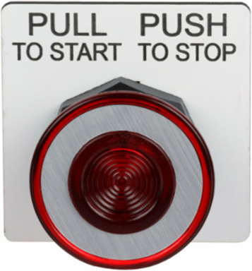Harmony Mushroom Push Button Head, 30 mm, Red, IP66, 2 Positions