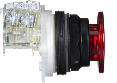 Push Button Mushroom 41mm Red, 30mm, IP66, 1 C/O