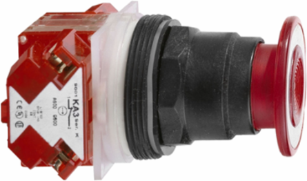 Push Button Mushroom 41mm Red, 30mm, IP66, 1 C/O