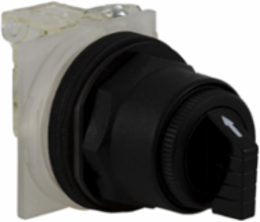 Harmony Selector Switch, 30 mm, 3 Positions, Black, Standard Handle, 1 C/O