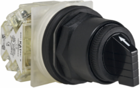Harmony Selector Switch 30mm, 3 Positions, Black, Stay Put, 2 C/O