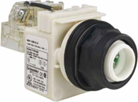 Harmony Push-to-Test Pilot Light Head 30mm Green LED 24-28V