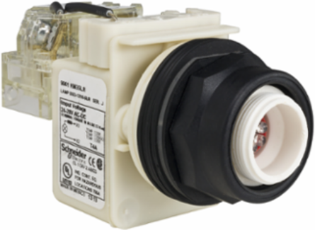 Harmony 9001SK Push-to-Test Pilot Light Head, 30 mm, LED Red, 24-28V