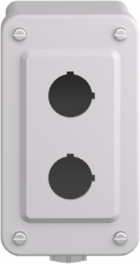 Harmony Empty Enclosure Control Station, 2 Cut-Outs, NEMA 1/12/3/4/4X