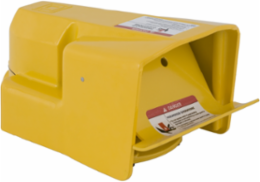 Foot Switch, Harmony, industrial, oversized pedal and side shields with safety door, four stage, 10A at 600 VAC, 2 DPDT