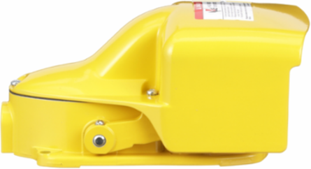Foot Switch, Harmony, industrial, pedal and side shields, latch, 0.6A at 600 VAC, DPDT contact, NEMA 2, 4, 13 enclosure