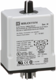 Timing Relay, DPDT, 10A, 0.1-10 Sec Delay, 24 V AC/DC