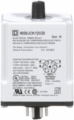 Harmony Timer, On Delay, 0.3-30 Sec, 10A, 120/240V AC/DC