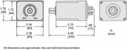 JCK Plug-In Timing Relay, 0.6-60 Seconds Delay, 10A, 240V AC