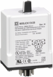 JCK Plug-In Timing Relay, 0.6-60 Seconds Delay, 10A, 240V AC
