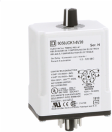 Timing Relay, 10A, 120/240 VAC, 1.2 to 120 Seconds Delay