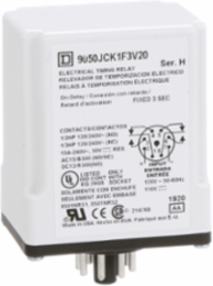 Timing Relay, ON Delay, 10A, 240 VAC, 3 Seconds, DPDT
