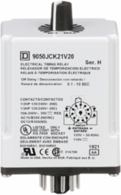 Timing Relay - Off-Delay, 0.1-10 Seconds, 10A, 240V AC