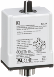 Timing Relay, Plug-In, 1.8-180 s Delay, 10A, 240V AC