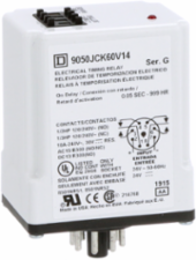 Plug-In Timing Relay, 0.5 Sec to 999 Hours, 10A, 240V AC, DPDT