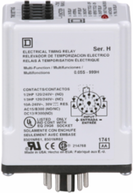 Harmony Multifunction Programmable Timer 0.5 Sec to 999 Hrs, 10A, 240V AC