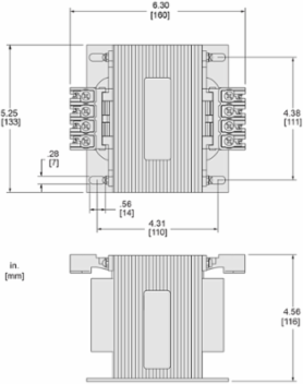 Industrial Control Transformer 1000VA 1 Phase 240x480V Primary 120V Secondary