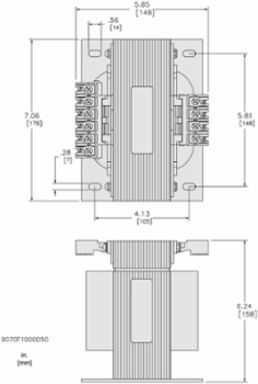 Industrial Control Transformer 1000 VA 1 Phase 240/600V