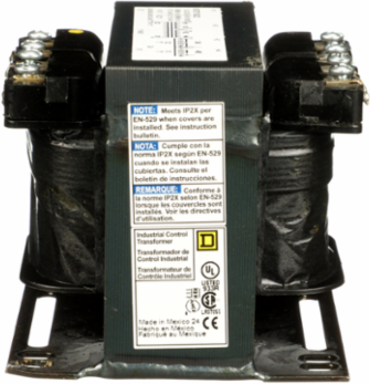 Type T Industrial Control Transformer, 150VA, 240x480V Primary, 24V Secondary, 55°C Rise