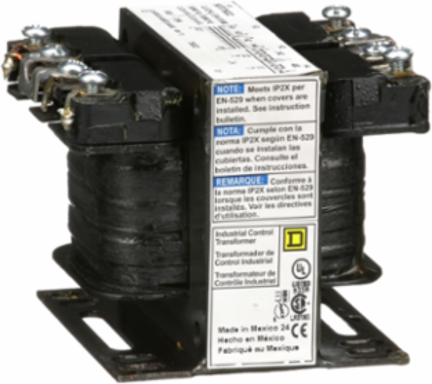 50VA Industrial Control Transformer, 240x480V Primary, 24V Secondary, 1 Phase, 55C Rise