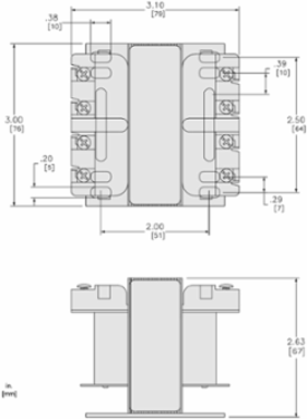 Industrial Control Transformer 50 VA, 1 Phase, 380/400/415V Primary, 115/230V Secondary