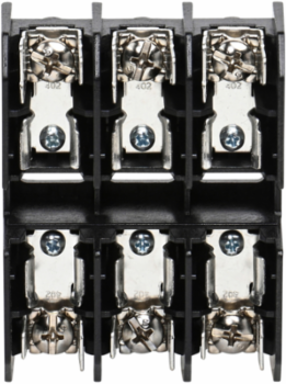 Terminal Block Fuse Holder, 30A, 600V, 3 Pole, AWG 14-10
