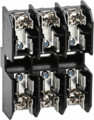 Terminal Block Fuse Holder, 30A, 600V, 3 Pole, AWG 14-10