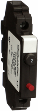 Thermal Magnetic Circuit Protector, 2A, 250V AC, 3.15 Inch Width, 3.45 Inch Height