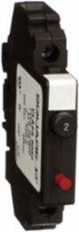 Thermal Magnetic Circuit Protector, 2A, 250V AC, 3.15 Inch Width, 3.45 Inch Height