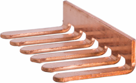 Linergy Terminal Block Jumper, 6 Pole, Copper, 1.28 Inch Depth