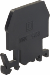 Linergy Terminal Block End Barrier, Black, 1.68 Inch Width, Nylon