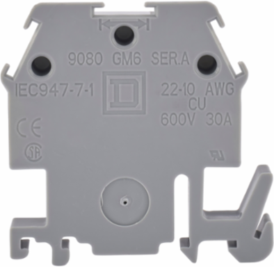 Linergy Terminal Block, Box Lug Connector, 30A, 600V, Gray