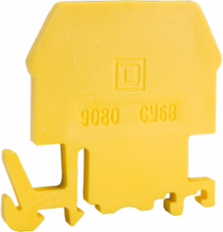 Linergy End Barrier Terminal Block, Nylon, 1.68 Inch Width, Yellow
