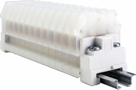 Linergy Terminal Block Assembly, 12 Blocks, 60A, 600V, Natural Color