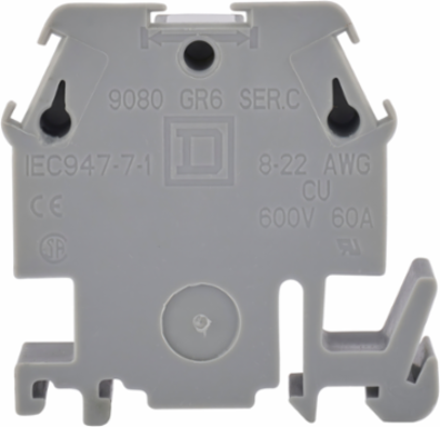 Linergy Terminal Block, 60A, 600V, Gray, Box Lug Connector