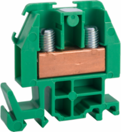 Linergy Terminal Block, 60A, 600V, Green, Box Lug Connector