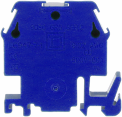 Linergy Terminal Block, 60A, 600V, Blue, 1.72 Inch Width, Box Lug Connector
