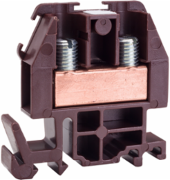 Terminal Block, Brown, 60A, 600V, 1.72 Inch Width, 1.82 Inch Height