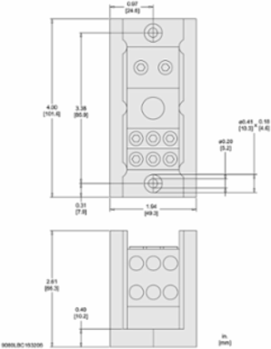 Power Distribution Block 1 Pole 2 Line 6 Load 350A 600V