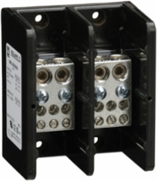 Power Distribution Block, 2 Pole, 6 Load, 350A Copper, 600V