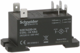 Power Relay, DPST-NO, class F coil insulation, DIN rail and panel mount cover, 30A, 240V AC, 2NO