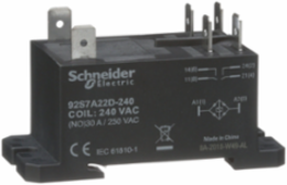 Power relay, SE Relays, DPST-NO, 30A, 240 VAC, DIN rail and panel mount cover, class F insulation