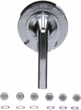 PowerPacT B/H/J Rotary Handle Assembly 3 Inch 125A-250A NEMA 3/4/4X Chrome Plated