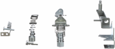 Two-Point Door Closing Mechanism for NEMA 4/12 Enclosures, 4 Inch Length