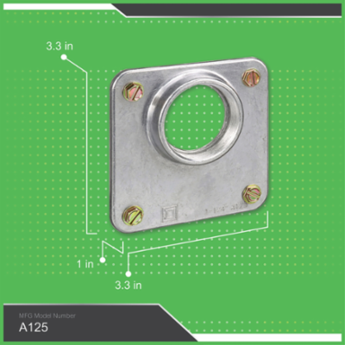 Series A Rainproof Hub for 1.25 Inch Wire, 3.31 Inch Height