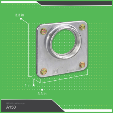 Meter Hub Accessory, 1.50 Inch Wire Size, Rainproof, 3.31 Inch