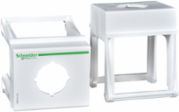 Acti9 DIN Rail Mounting Base for 22 mm Buttons, White, 35 mm Rail Compatible