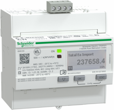 Acti9 iEM3165 Energy Meter 63A BACnet 1 Digital Input 1 Output
