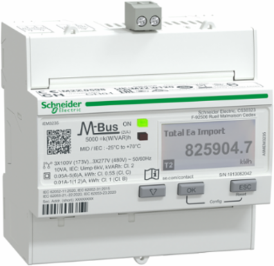 Acti9 iEM3235 Energy Meter, 3-Phase, 95 mm Height, M-Bus, Multi-Tariff